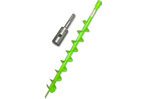 WERHE Erdbohrer-Set Ø80mm, 80cm lang mit SDS Plus Adapter – Mit normaler SDS Plus Bohrmaschine nutzbar, ideal für Zaunbau und Garten