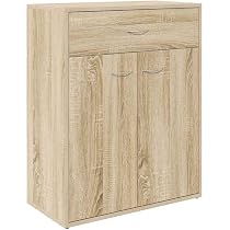 Armoire De Rangement Avec 4 Paniers En Tissu VidaXL - Structure Acier, Pour Salon Ou Salle De Bain