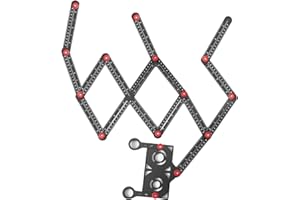CDIYTOOL Mehrwinkel-Messlineal, 16-seitig, präzise, Aluminiumlegierung, Winkellineal aus Metallschablone, Layout-Werkzeug mit Keramikfliesenlocher, Lochbohrerführung für Bauarbeiter, Handwerker
