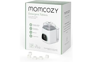 ​Momcozy Official Washing Block for KleanPal Pro Baby Bottle Washer, 120 Detergent Tablets for Cleaning Baby Bottles, Breast Pump Parts, Feeding Accessories, Rinse-Free, BPA-Free, Travel & Home Use