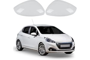 CONBLOM 1 paire de coques de rétroviseur de voiture pour 2012-2019 Peugeot 208 2008 (blanc)