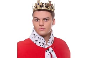 Wicked Costumes King/Queen's Gold Royal Crown Adjustable Fancy Dress Hat Accessory