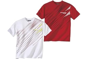 ATLAS FOR MEN - Zestaw 2 koszulek męskich - Okrągły dekolt - Krótki rękaw - Dostępne w dużych rozmiarach od M do 5XL