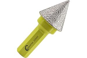 Broca de Chaflán Diamante 20mm Broca Cónica con Mango Hexagonal para Agrandar Limpiar y dar Forma a los Orificios Existentes en Azulejos Porcelana Cerámica Granito Mármol SANLEETEK