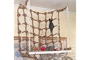 GENERIC Parrot Birds Climbing Net Jungle Fever Rope Small Animals Toys (Thick, M)