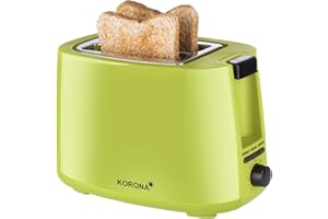 Korona 21133 Tostadora | verde | 2 rebanadas | 750 vatios | con accesorio para panecillos así como un ajuste de descongelación y recalentamiento …