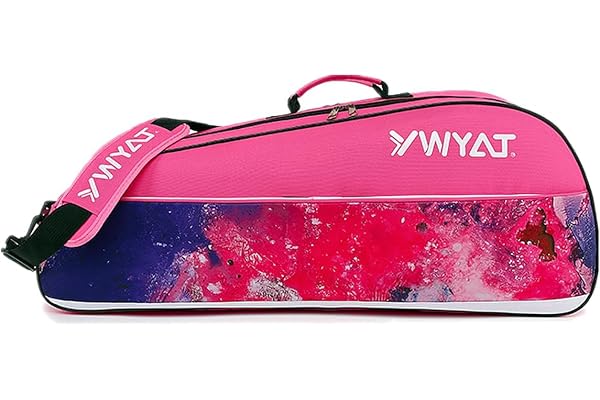 UNISTRENGH Sac de Badminton Tennis,Sac pour Raquette de Tennis,Sac de Badminton pour 3 Raquettes de Badminton,Toile,Imperméable à l'eau,Bandoulière Réglable et Détachable