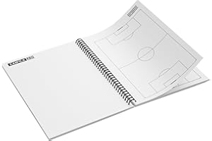 Cawila PRO Notebook, blocco raccoglitore ad anelli, formato A4, 100 fogli, blocco educativo per allenatori