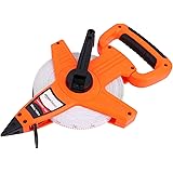 Amazon Basics - metro con bobina aperta, in fibra di vetro, 100 piedi (30 metri), alloggiamento resistente agli urti, Arancio