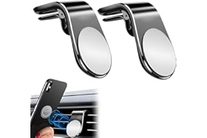 AUEFUDQ 2 PCS Halterung Kompatibel mit Ooono No2/No1, Magnetische Halterung, Auto für Lüftungsschlitze Kfz-Halterung, Tachohalterung mit Clip, Kompatibel mit Radarkamera-Warnfahrzeugen (Schwarz)