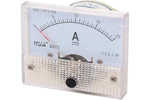FIYA New Lon0167 DC 20A En vedette Ampère-mètre Courant efficacité fiable analogique de panneau analogique-mètre jauge 0-20A, classe 2.5, blanc(id:f78 e4 4d 148)