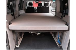 KFoam.ES Matelas Pliable pour Volkswagen T4, T5, T6, T6.1 Multivan, California Beach, Caravelle, Transporter, Camping-Car, Camper Van 185x148x8cm