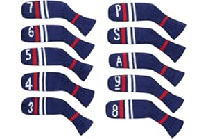 Scott Edward 7 Pcs/10 Pcs Golf Iron Covers Cuteness Knitted Socks Shape Washable & Durable Club Head Protector