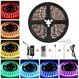 Excelente modo de color：tira led rgb SMD5050(rojo, verde, azul), 16 opciones multicolores,Hay 6 modos de color normal, brillo ajustable y modo bricolaje (házlo tú mismo), perfecto para crear una atmósfera romántica.