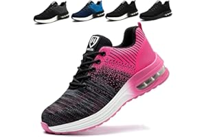 ISOOUS Zapatos de Seguridad para Hombre Mujer Ligeras Colchón de Aire Zapatillas de Trabajo con Punta de Acero Transpirable