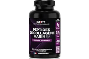 EAFIT | Peptides de Collagène | Bien-être Musculaire et Articulaire | Collagène Marin | Glycine | Sans sucre, Sans conservateur ni Arôme Artificiel | Marque Française | Collagene 120 Comprimés