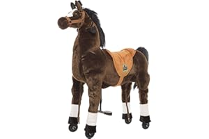 Animal Riding Reitpferd Amadeus X-Large, Reittier ab 8 Jahre, Sattelhöhe 80 cm, Pferd braun - ARP002L