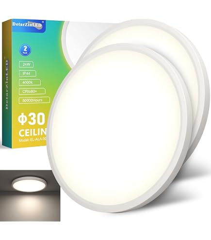 Plafonnier LED 30x30cm 21W 2600LM Ultra-Plat - Luminaire Salle De Bain Moderne 3000K Épaisseur 17mm