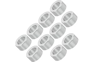 Unifizz M6 aluminiumdistanser, 10 st runda distansrör i metall 6,2 mm ID x 10 mm OD x 5 mm längd utan gängad aluminiumavstäng