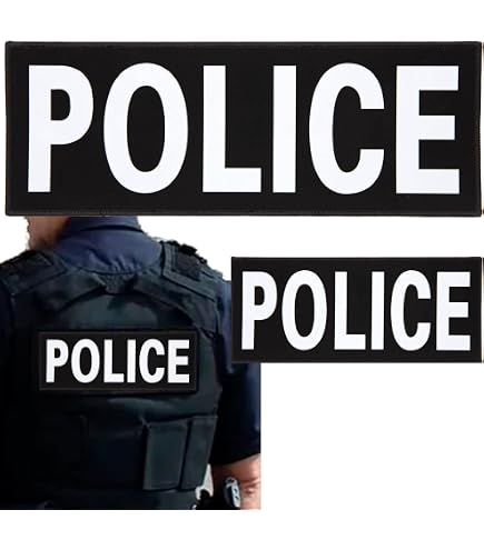 Patch Thermocollant Voiture De Police - Dimensions 3 X 6 Cm - À Appliquer Au Fer à Repasser - Décoratif Pour Vêtements, Sacs, Accessoires