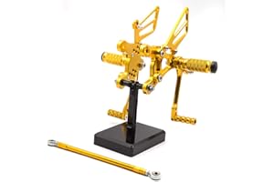 FXCNC CNC Billet Motorcycle Rearset Foot Pegs Rear Set Footrests Fully Adjustable Foot Boards Compatible with CBR900RR 893cc (SC28) 92-95,CBR919RR (SC33) 96-99,CBR400RR NC29 93-99