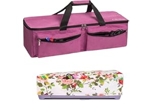 CACTIYE Sac de Transport Compatible avec Cricut Explore Air and Maker, Sac fourre-Tout étanche Compatible avec Cricut Explore Air and Supplies (Rose, 1 + 1)