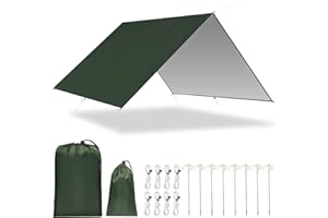 BLUEVER bâche de Camping imperméable, hamac Anti-Pluie Anti-UV abri Solaire Tente de Camping en Plein air bâche Coupe-Vent Anti-Neige bache de randonnée