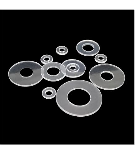 Rondelle Plate Nylon Pour 3Mm Id Vis Boulon 10Mm Od 1Mm Épais 50Pcs[Q2938] - Bricolage - 6