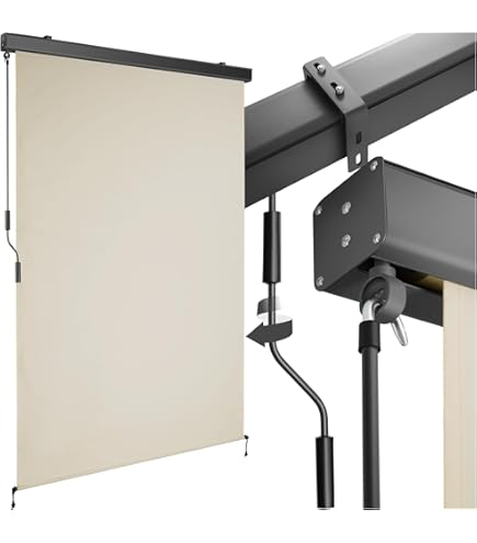 Tenda Da Sole Verticale Tillvex - 160x250cm, Impermeabile, Con Manovella, Per Balcone E Giardino, Protezione UV 50+ - Foto 9