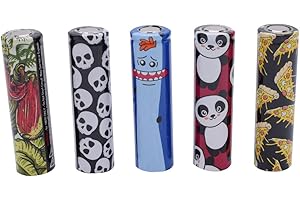 DEMON KILLER 10 PCS 18650 Pré-coupé Batterie Sleeves Wraps, Couverture protectrice, Gaines thermorétractable PVC Tubes 100% Authentique Pre Cut 18650 Battery Shrink Film Cover 5 Styles Replacement Cover Skin