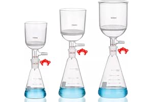 UKFengHeng G3 Buchner Trichter Filterkit Labor Vakuum Filtration Destillationsgert mit Sandkern Filtrationstrichter und Erlenmeyerkolben (2000ML)