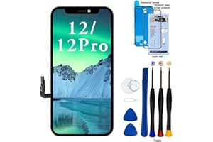 EFaith für iPhone 12/12Pro Display LCD 6.1 Full HD Ersatzbildschirm Touchscreen Digitizer Assembly mit komplettem Reparaturset + Displayschutz + wasserdichter Kleber