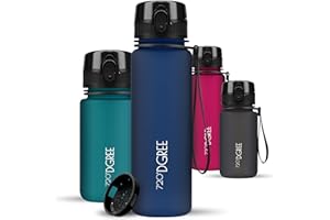 720°DGREE Borraccia Bambini 500 ml “uberBottle“ +Setaccio, softTouch - Senza-BPA, Prova di Perdite - Bottiglia, Borracce d'Acqua per Ragazza, Ragazzi, Scuola, Ciclismo, All'aperto, Escursioni, Viaggio