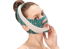 WUMZIRA Papada Mujer Correa Facial, Facial Correa V Line Máscara Correa está hecho de tejido de alta resistencia a la tracción Verde Mejorado