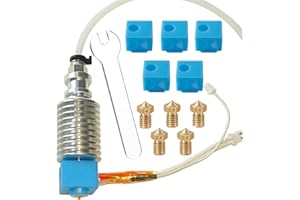 HIKUDIY Extruder Hotend Kit per stampante Anycubic Mega S, kit testina di stampa 3D, con 5 calzini in silicone e 5 ugelli in ottone da 0,4 mm, per stampanti 3D ANYCUBIC I3 Mega, I3 Mega X, Mega S,