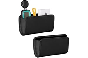 FEMONGY vide poche voiture 2 pièces accessoires auto, accessoire voiture, rangement voiture, Rangement d'accessoires de Console pour téléphones portables, clés, cartes, pièces de monnaie (noir)