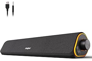SOULION Barra Sonido para PC/Ordenador Portátil con Bluetooth y Cable Auxiliar 3,5mm Incluido, iluminación Personalizable, Alimentación USB, para Ordenador, Portátil Móvil,Teléfonos, Monitor