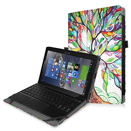 Fintie Hülle für Lenovo Miix 310 - Folio Kunstleder Schutzhülle Tasche Etui mit Auto Schlaf / Wach Funktion für Lenovo Miix 310 25,65 cm (10,1 Zoll HD) Tablet PC, Liebesbaum