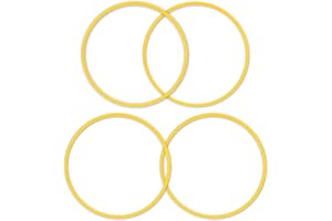 SPORTIKEL24 Kombi-Ring 50 – 4er Set – zum Aufbau von Sprung- & Hürden-Parcours – Trainingshilfe für Fußball, Leichtathletik & Hundesport (Ringe gelb)