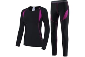 HAINES Thermounterwäsche Herren Damen Funktionswäsche Atmungsaktiv Thermo Unterwäsche Winter Warm Skiunterwäsche