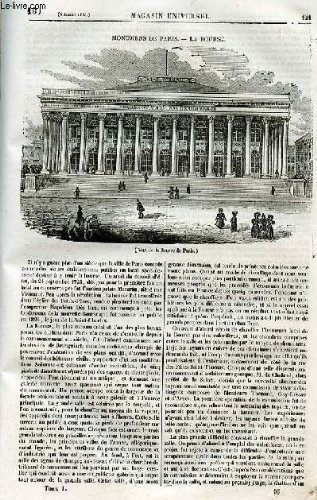 Le magasin universel - tome premier - livraison n°16 - monuments de paris - la bourse.