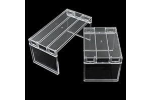 duozoanz Frigorifero Organizzatore Ripiano Ripiani Scaffale - Piatti di Plastica Multifunzione Impilabile per Piano Lavoro Cucina Dispensa Armadi Contaverdure Armadietto, 2 Misure (2 PCS)