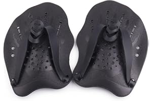 GYWHOOFT 1 paio di pagaie a mano per il nuoto, per l'allenamento della forza, con cinghie regolabili, per il nuoto, per adulti, bambini, unisex