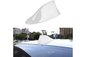 JAONLD Universal Shark Fin Car Antenna Signal Amplifier with Adhesive Base for Truck, SUV, Van (White)