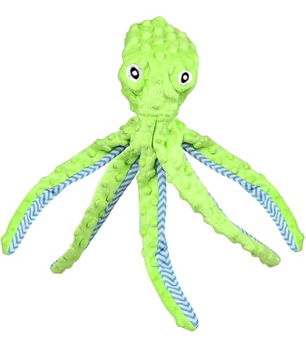 Giocattolo Per Cani A Forma Di Polpo - Con Squeak E Carta Increspata, Sicuro E Divertente - Foto 5