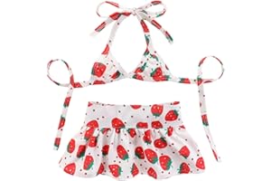 BT BEAR Dog Bikini Pet Swimsuit Flower Doggie Bathing Suit Pet Summer Beach Dress Clothes for Cat Puppy Small Dogs (Strawberry, M)