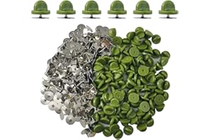 Ruidee 200 Pieces/100 Set Rubber Pin Backs with Tie Tacks Blank Pins, PVC Rubber Pin Back for Uniform Badges Backing Holder Clasp Lapel Pin (Green)