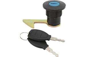 QIILU Kit Serratura a Chiave per Moto Set di Serrature per Bagagliaio Posteriore Raccordo per Scooter Lucchetto per Coda in Alluminio Plastica Universale per Bagagliaio di Motociclette (Un lungo gancio)