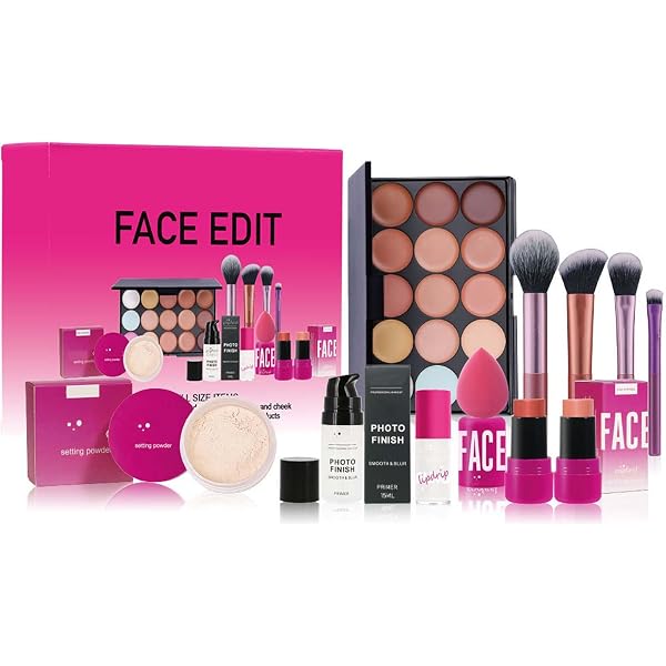 EONFAVE All-in-One Augen Make-up Set | 40 Farben Lidschatten, Mascara, Eyeliner, Pinsel | Für Anfänger & Profis