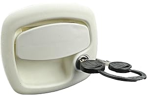 PRO-STYLING DESIGN FOR PERFECTION Türschloss Schloss Stauklappenschloss Wohnwagen Wohnmobil Caravan FF-System HSC weiß Außenteil im Set mit pro-Styling Schlüsselanhänger